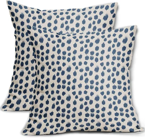 Vista 79 de Sweetshow Juego de 2 fundas de almohada de 16 x 16 pulgadas, diseño bohemio, con diseño de lunares, moderno y moderno, para exteriores, decorativas