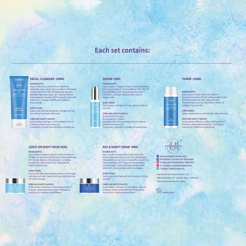 Vista 8 de Kit de cuidado de la piel para mujeres, juego hidratante de cuidado de la piel niacinamida+vitamina C, rutina diaria 5 en 1 con limpiador facial