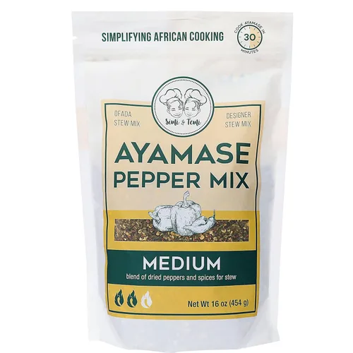 Vista 8 de Simi & Temi Mezcla de pimienta Ayamase Estofado nigeriano Sin conservantes Pimientos secos 2.75 oz Suave