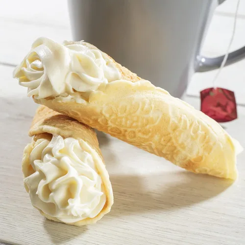 Vista 5 de MasterChef Krumkake Baker-prepara 2 pizzelas caseras como galletas de cannoli