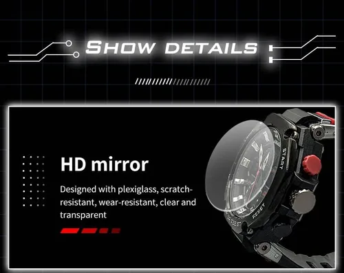 Vista 2 de FANMIS Relojes deportivos digitales para hombre, multifuncionales, 164.0ft, impermeable, LED, alarma, retroiluminación