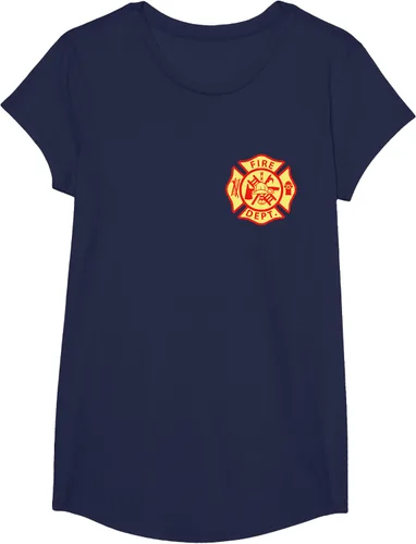 Vista 67 de Camiseta con logotipo de bomberos con símbolo de bombero, Negro