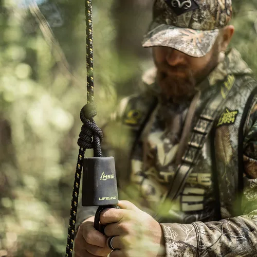 Vista 3 de Hunter Safety System Lifeline – Treestand Safety Rope System with Ground-to-Stand Fall Protection & Silent Climbing