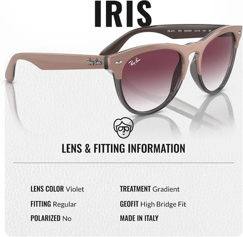 Vista 5 de Ray-Ban RB4471 IRIS Phantos Shaped Sunglasses for Men & Women with Official RAYBAN Eyewear Kit