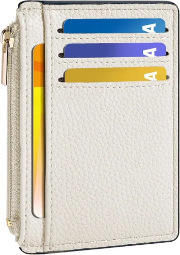 Vista 21 de Tipmile Tarjetero compacto para tarjetas de crédito con ventana de identificación para mujer, delgada y minimalista, bolsillo frontal, cartera