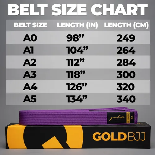 Vista 4 de Gold BJJ Cinturón Jiu Jitsu Cinturones prémium con barra de rango para rayas Aprobado por la competencia IBJJF