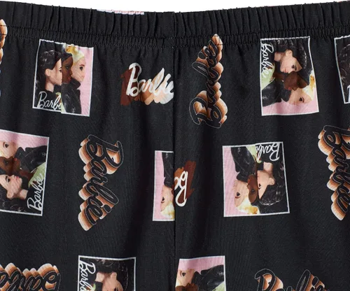 Vista 3 de Barbie Conjunto de pijama y camisa de dormir para niñas de 4 piezas para niñas