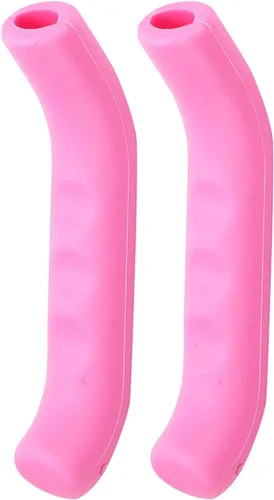 Vista 2 de Cubierta de palanca de freno de bicicleta, protector de palanca de freno de bicicleta, accesorio de agarre de bicicleta (rosa oscuro)