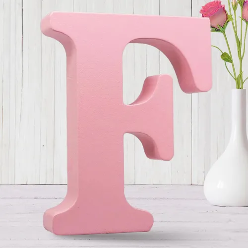 Vista 16 de AOCEAN Letras de madera rosa de 8 pulgadas, letras de madera sin terminar para decoración de pared, letras decorativas de pie, tablero