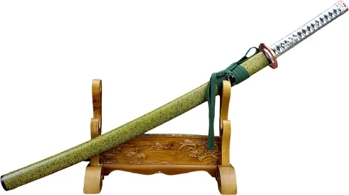 Vista 2 de Katana Musashi Katana - Espada Katana de 41 pulgadas, hecha a mano japonesa, práctica, acero T10, templado/arcilla templada, espiga completa