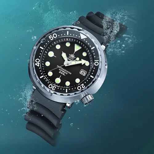 Vista 4 de ADDIESDIVE Diver Watches for Men, 47.5MM Automatic Wristwatch Nh35 Waterproof 300M Luminescent Chromalight Dial, My-H5