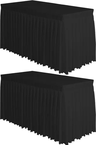 Vista 13 de Surmente Mantel de poliéster de 14 pies para bodas, banquetes o restaurantes (negro)