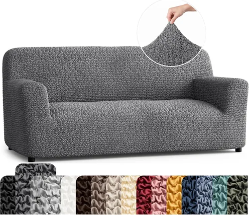 Vista 68 de PAULATO BY GA.I.CO. Funda para Silla - Funda para Sillón - Funda para Sillón - Funda de Tela Suave - Protector de Muebles Elegante de Ajuste Ceniza