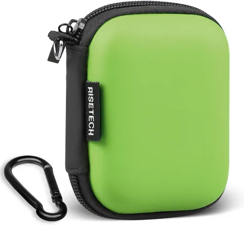 Vista 13 de Funda rígida para auriculares, bolsa de almacenamiento de auriculares de EVA, pequeña bolsa con cremallera compatible con auriculares con cable, JBL