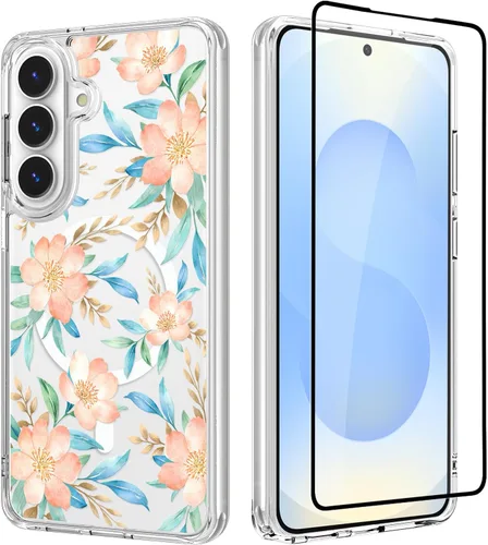 Vista 30 de OOK Funda para iPhone 17 Pro compatible con Magsafe, con protector de pantalla, elegante lazo estético, delgado, transparente, magnético, a prueba