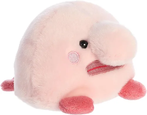 Vista 4 de Aurora Adorable Palm Pals Bart Blobfish - Juego de bolsillo - Diversión coleccionable - Rosa 5 pulgadas