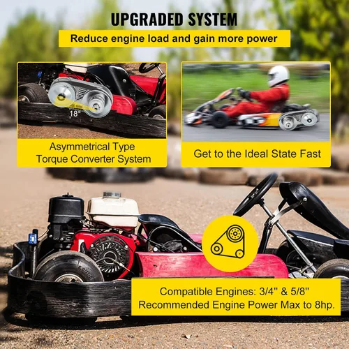 Vista 3 de VEVOR Convertidor de par, kit convertidor de par 30 Series 212 Predator Go Kart, juego de embrague Comet para Mini Bike, polea de controlador de 3/4
