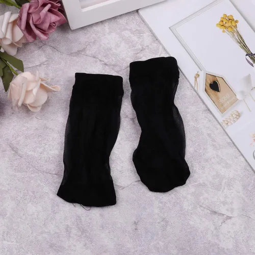 Vista 5 de YiZYiF 3 pares de calcetines sedosos transparentes para hombres y mujeres, sobre el tobillo, elásticos, delgados, transparentes, medias frescas