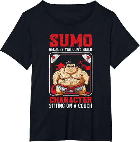 Vista 22 de Sumo Wrestler - Camiseta de lucha libre japonesa de lucha libre de sumo, Negro