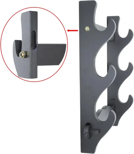 Vista 2 de Soporte de pared para espada samurái japonesa, soporte de exhibición para Katana japonesa Wakizashi Tanto 3 capas