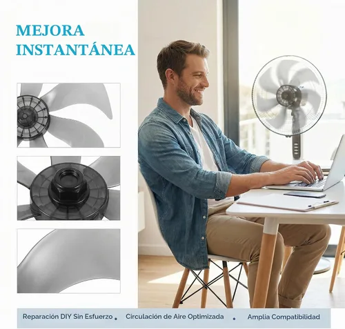 Vista 6 de Angoily Reemplazo de la cuchilla del ventilador de 13.36", aspas