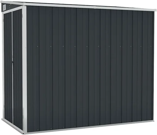Vista 12 de vidaXL Storage Shed, Wall-Mounted Garden Shed with Lockable Double Doors, Outdoor Storage Shed for Backyard Patio Lawn, Green Galvanized Steel