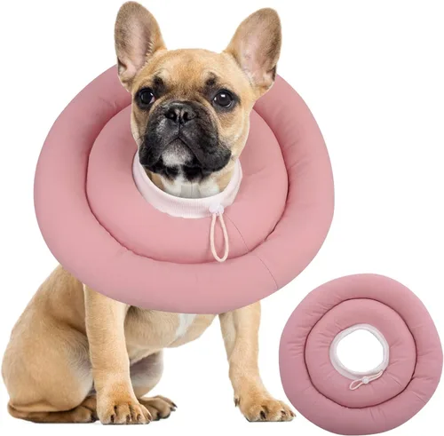 Vista 37 de IDOMIK - Collar de recuperación para perros, cono suave impermeable para perros después de la cirugía Comfy Protective Elizabethan Collar