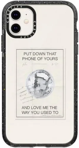 Vista 25 de Funda Impact de CASETiFY para iPhone 11 - Tiempo A Solas de Esther Kim - Negro Claro