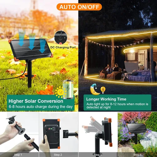 Vista 6 de Tira de la prenda impermeable al aire libre 540 LED de las luces LED Blanco cálido