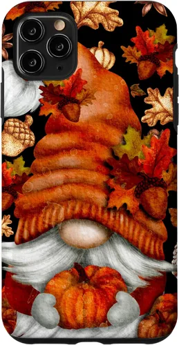 Vista 12 de iPhone 13 Lindo gnomo de Acción de Gracias calabaza otoño árbol otoño hojas caso