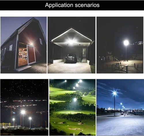Vista 7 de Paquete de 4 Luces LED de Inundación para Exteriores, Luz de Trabajo LED de 50W 5500lm con Enchufe de EE.UU. de 6FT, Luces de Seguridad Exteriores