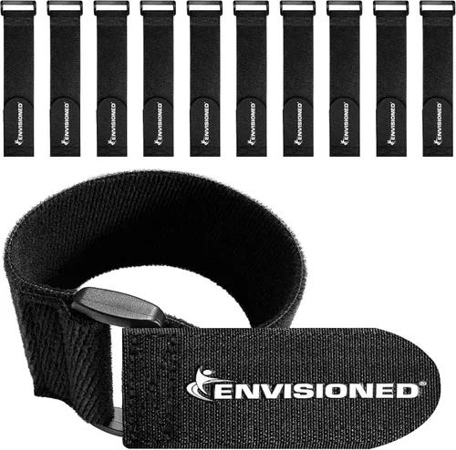 Vista 10 de Correas de terciopelo de 2 x 30 pulgadas – Paquete de 6 correas reutilizables de microfibra suave al tacto