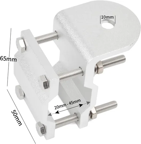 Vista 3 de Soporte universal de montaje para barra enrollable/espejo, soporte de antena anticorrosión de aluminio para antena base móvil al aire libre