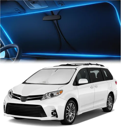 Vista 35 de Magnelex - Parasol para parabrisas para Tesla Model 3 y Model Y 2017-2026, parasol plegable para ventana de automóvil, cubierta de visera térmica