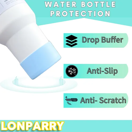 Vista 2 de Paquete de 2 botas de silicona para Stanley Cup de 30 oz y 40 onzas, protector inferior antideslizante y reductor de ruido, cubierta base de vaso