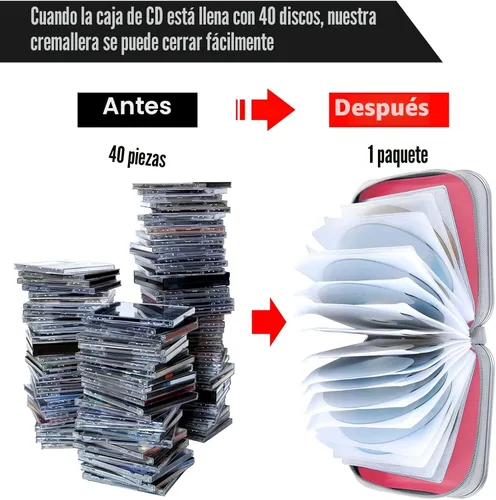 Vista 4 de Siveit Carcasas de CD/DVD para almacenamiento de discos de 40 capacidades