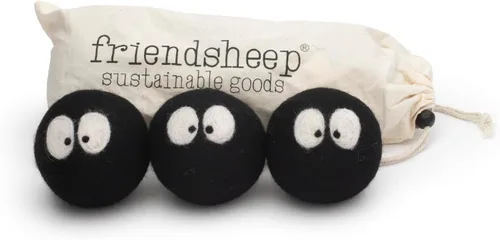 Vista 22 de Friendsheep Bolas secadoras de lana, alternativa orgánica reutilizable para suavizantes de telas para lavandería, hechas a mano, comercio justo