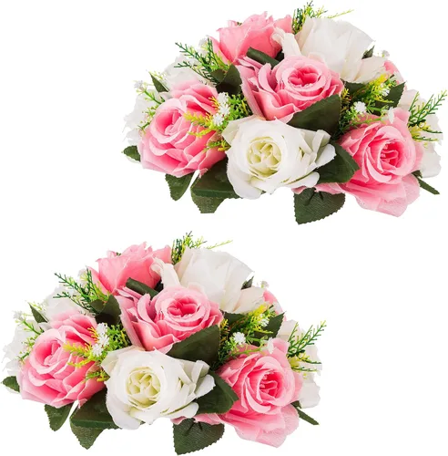 Vista 21 de Centros de mesa de flores para mesas de boda: decoraciones de mesa de Halloween, bolas de flores negras, centros de mesa para compromiso, ceremonia