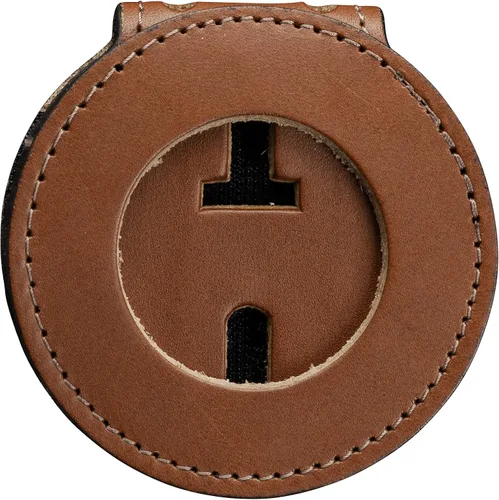 Vista 8 de Perfect Fit Shield Wallets Soporte para cinturón de Texas Ranger con cadena para el cuello Clip para cinturón de cuero negro (Cutout 390).