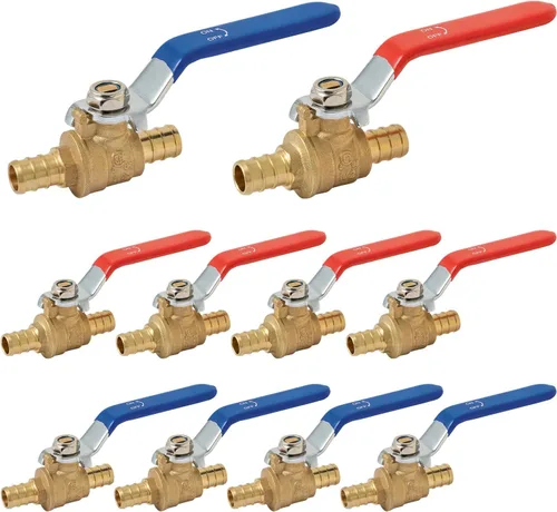 Vista 18 de SUNGATOR 1 paquete de válvulas Pex de 1 pulgada, válvula de bola Pex de latón de puerto completo válvula de cierre de cuarto de vuelta, ASTM F1807