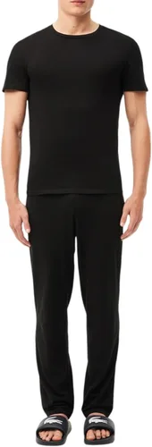 Vista 4 de Lacoste Paquete de 3 camisetas Essentials de cuello redondo de ajuste regular 100% algodón para hombre