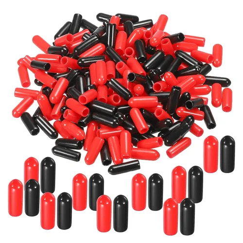 Vista 34 de MECCANIXITY 50 unids tapas de goma Surtido de 0.079 in PVC vinilo tornillo rosca protector para tornillo tornillo negro rojo
