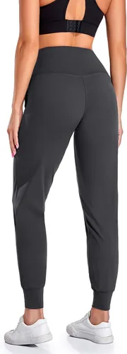 Vista 4 de Oalka - Pantalones deportivos para mujer, con cintura alta y bolsillos, para hacer deporte, yoga y entrenar