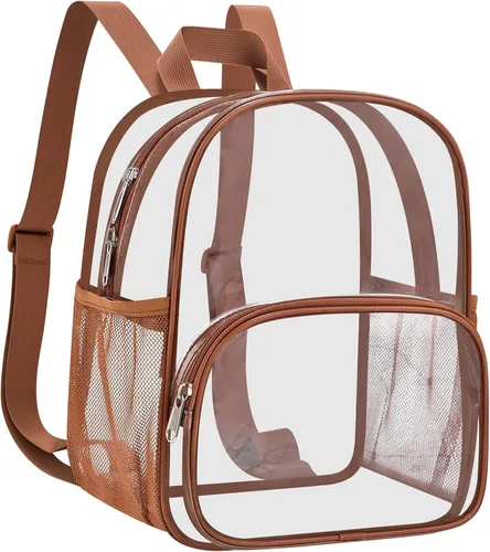 Vista 10 de USPECLARE Minimochila Transparente Aprobada para Estadio para Niños Pequeños y Niñas, Concierto, Festival, Eventos Deportivos, Aguamarina, Mediana