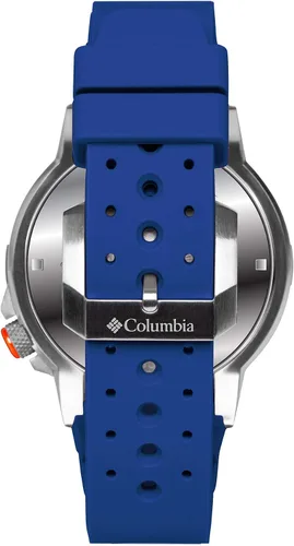 Vista 3 de Columbia College Collegiate correa de silicona de cuarzo de acero inoxidable naranja 22 reloj casual Modelo CSC03-010