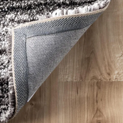 Vista 5 de nuLOOM Classie - Alfombra de pelo largo, tejida a mano, 3 x 5 pies, ovalada, gris multicolor