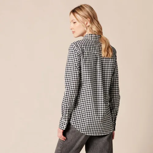 Vista 3 de Tienda Essentials Camisa de popelina con botones y manga larga para mujer