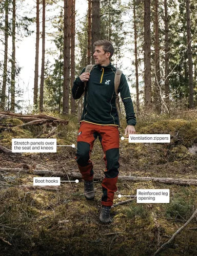 Vista 6 de RevolutionRace Pantalones Nordwand Pro para hombre, pantalones duraderos y ventilados para todas las actividades al aire libre