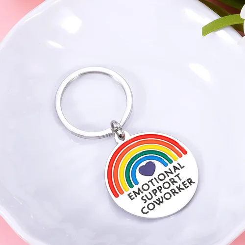 Vista 7 de XPENMULBOJA Regalos de despedida para compañeros de trabajo, regalos para mujeres y hombres, apoyo emocional, compañero de trabajo, llavero de San