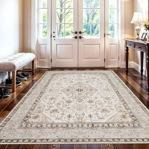 Vista 41 de Alfombra lavable de cocina de 2 x 6: antideslizante oriental interior alfombra pasillo Soft Easy Clean Thin Floor Throw Carpet for Bedroom